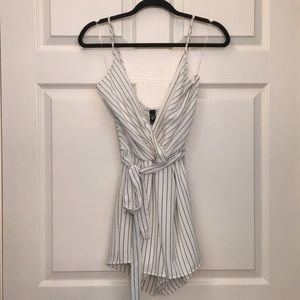 Windsor black & white stripped romper